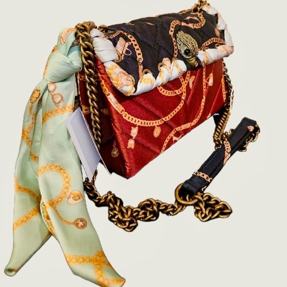 Kurt Geiger Chain-Embellished Kensington Scarf bag